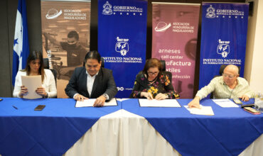 AHM E INFOP SUSCRIBEN CONVENIO N.º 28 PARA FORTALECER LA FORMACIÓN DEL SECTOR TEXTIL-MAQUILADOR